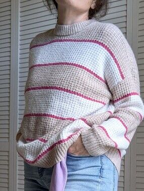 American Eagle Oversized Striped Sweater XS Fits 10 (medium)